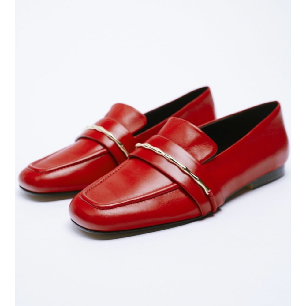 Zara leather loafers
